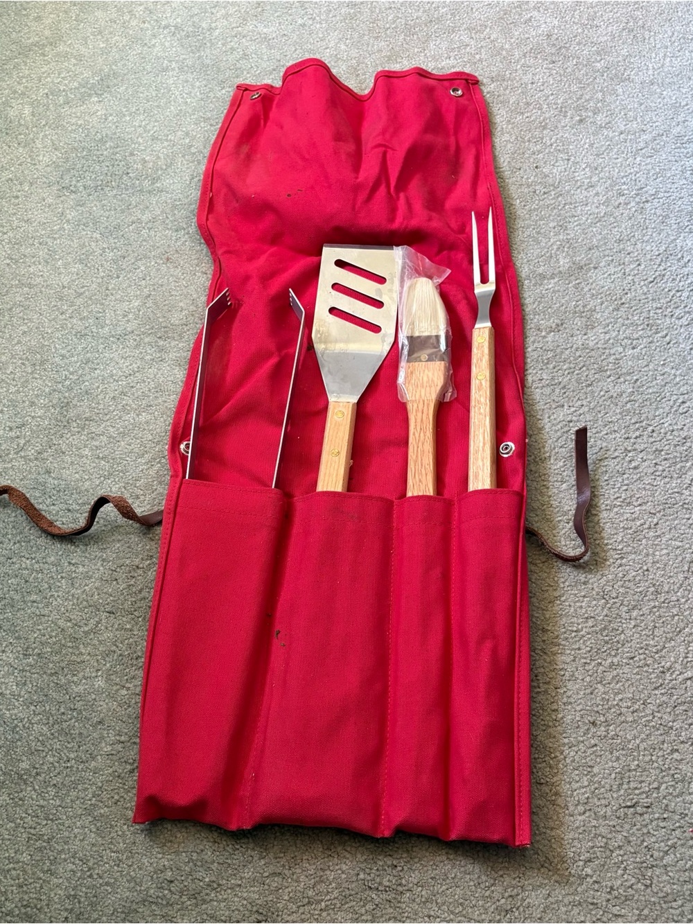 Marlboro Country Store Vintage BBQ Grilling Tool Four Piece Set With Bag